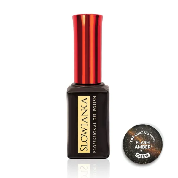 NEW Top Coat No Wipe Flash Cat Eye Amber 10g